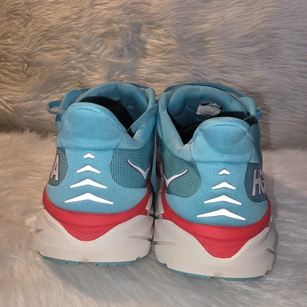 Women's Running Shoes HOKA Clifton 8 Blue Red Size 9.5B 1119394